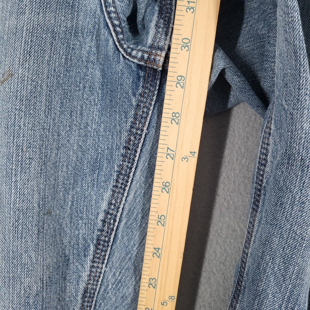 Carhartt Jeans Men's 32x29 Light Wash Denim Relaxed Fit Distressed Workwear Pant - Picture 10 of 16